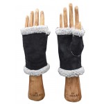 Guanto Donna in vera pelle Merinos senza dita, cucito a mano.